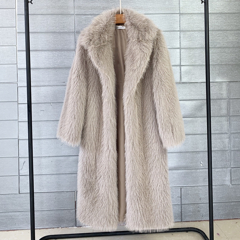 Winter Man-made Faux Fur Coats for Women