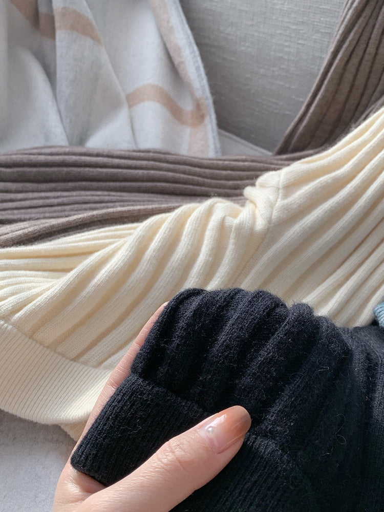 Fashion High Waist Knitting Winter Pants