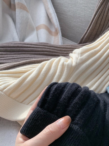 Fashion High Waist Knitting Winter Pants