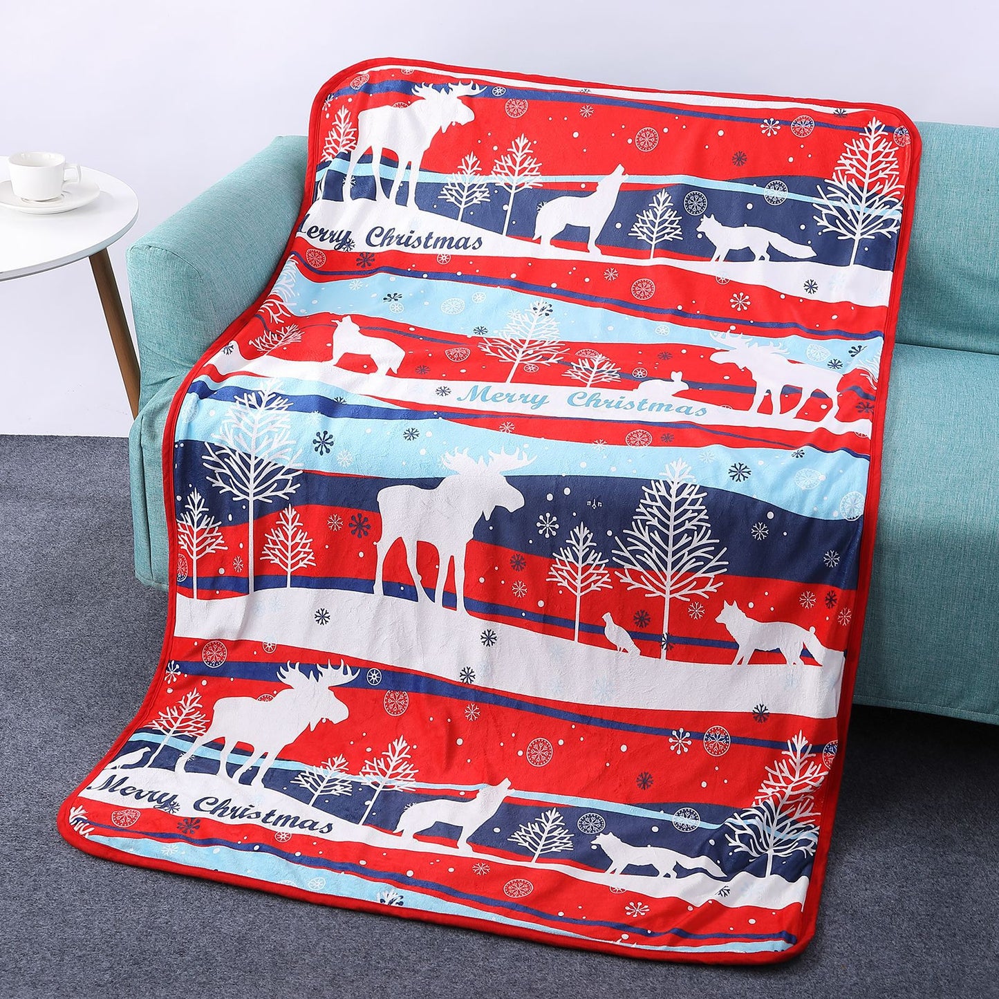 Warm Fleece Breaknoon Blankets for Christmas