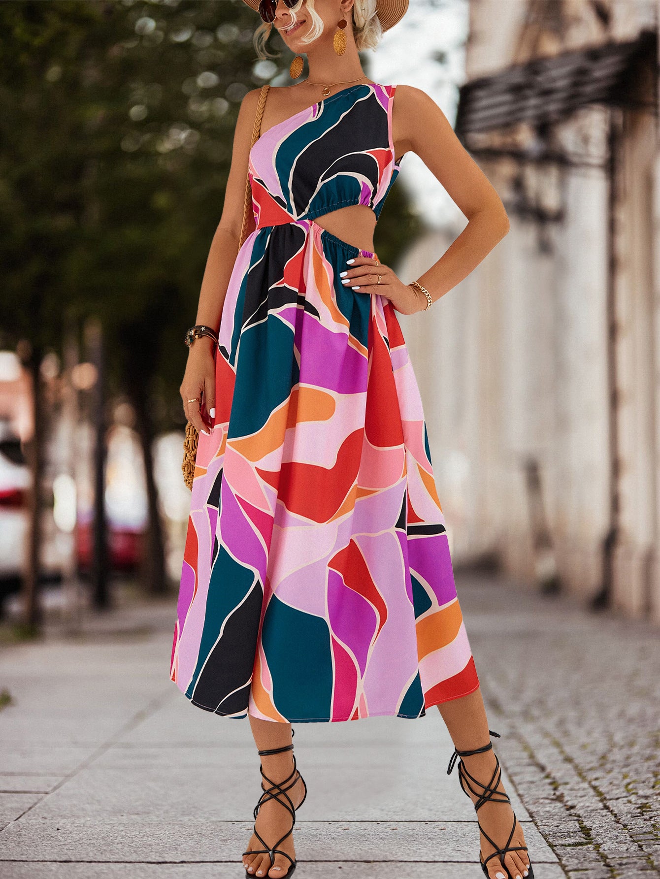 Sexy One Shoulder Summer Long Daily Dresses