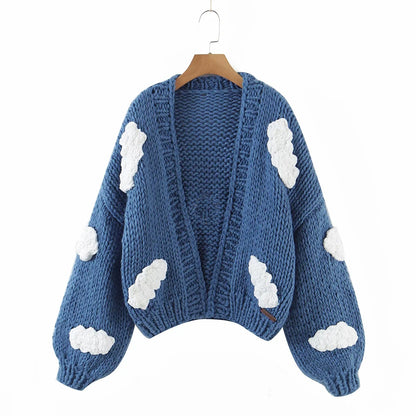 Lovely Handmade 3D Design High Waist Short Sweaters