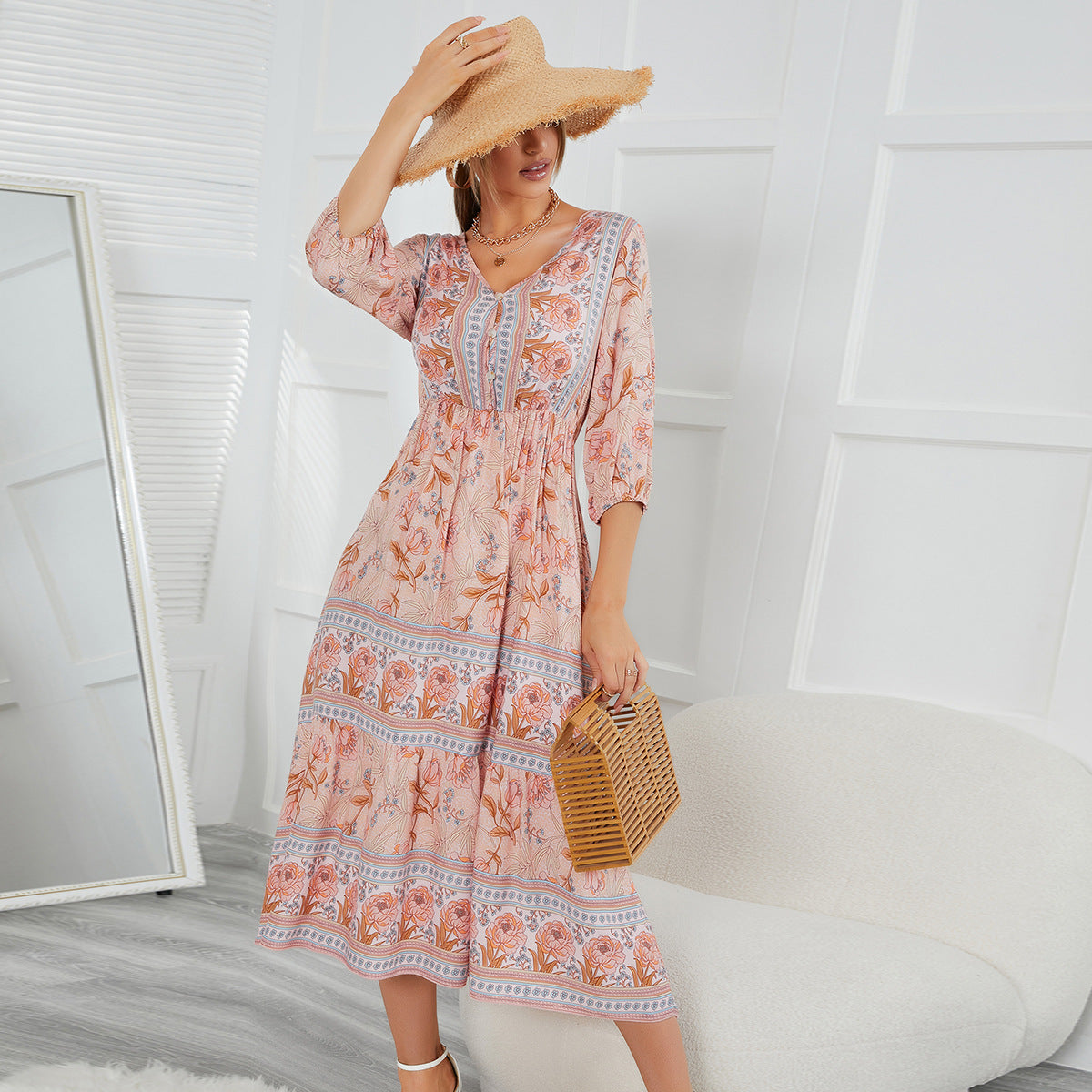 Fairy Summer Boho High Waist Holiday Dresses