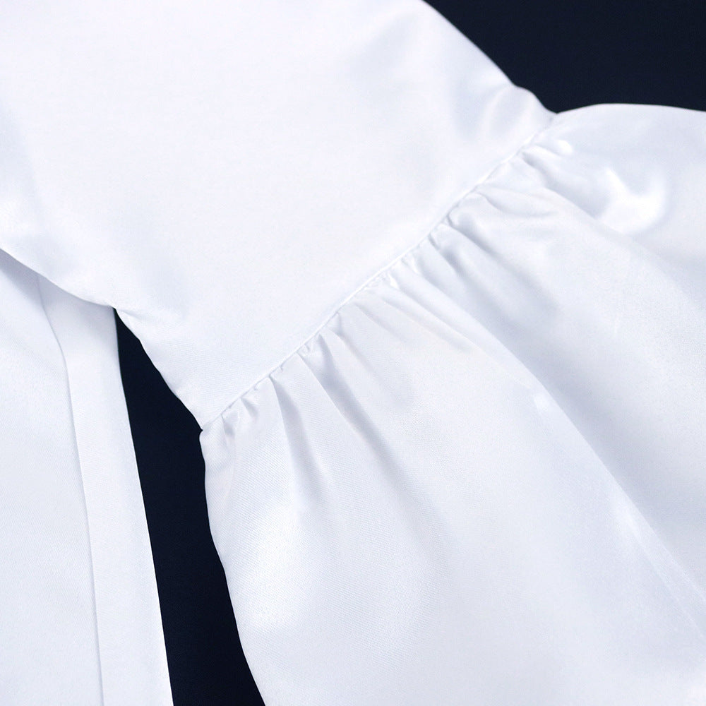 Women Stand Collar Plus Sizes Shirts Dresses