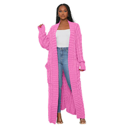 Casual Long Knitted Cardigan Overcoats for Women