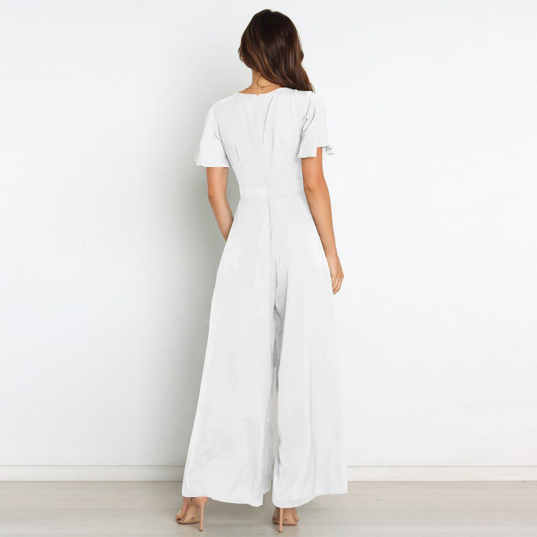 Casual Summer Short Sleeves Women Jumpsuits