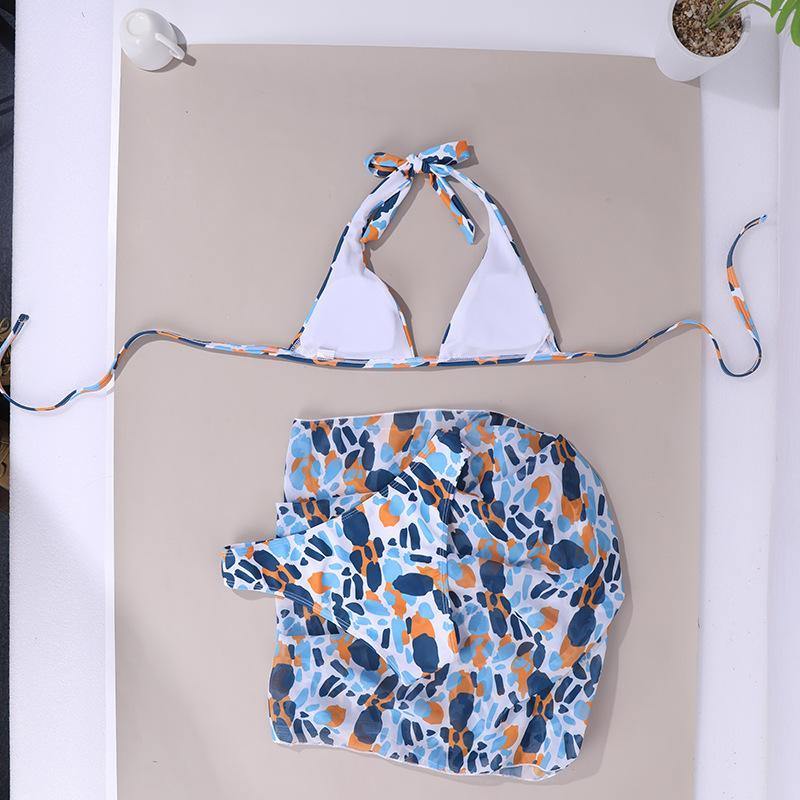 Chiffon Backless Lace Up Tankini-STYLEGOING
