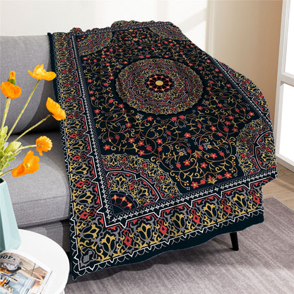 Vintage Boho Fleece Throw Blankets