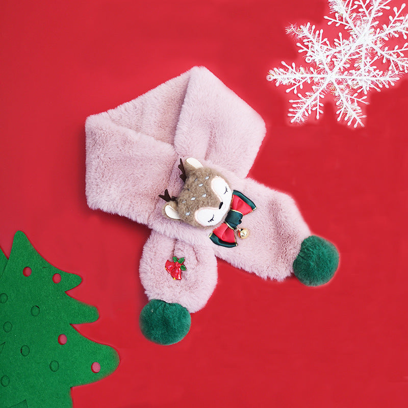 Christmas Elk Design Warm Scarves for Kids