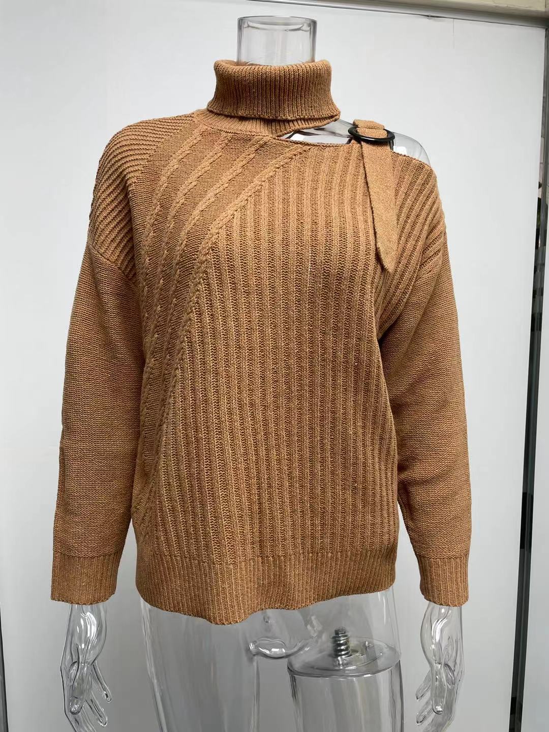Casual Turtleneck Knitted Women Sweaters