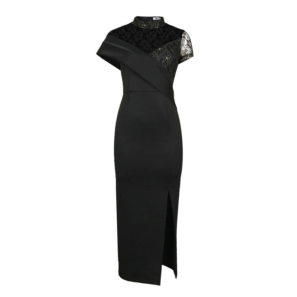 Sexy Lace Design Split Front Evening Party Dresses