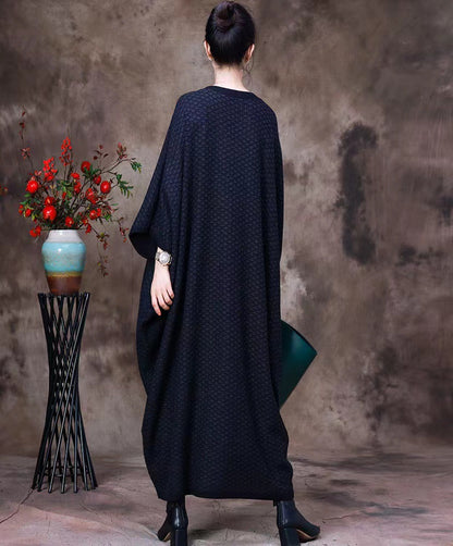 Vintage Batwing Sleeves Fall Plus Sizes Woolen Knitting Dresses