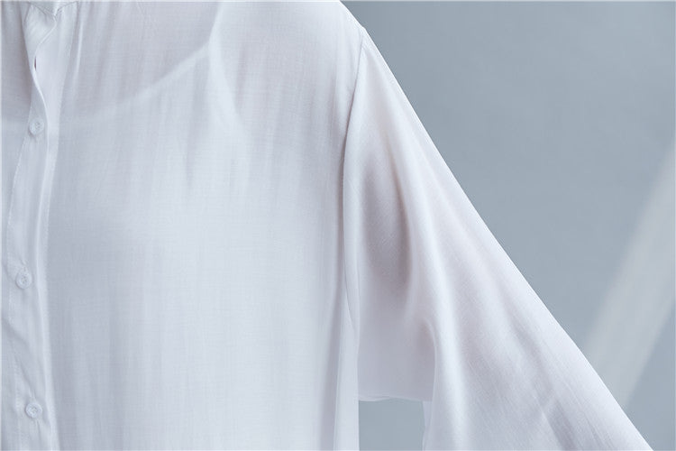 Women Stand Collar Plus Sizes T Shirts Dresses
