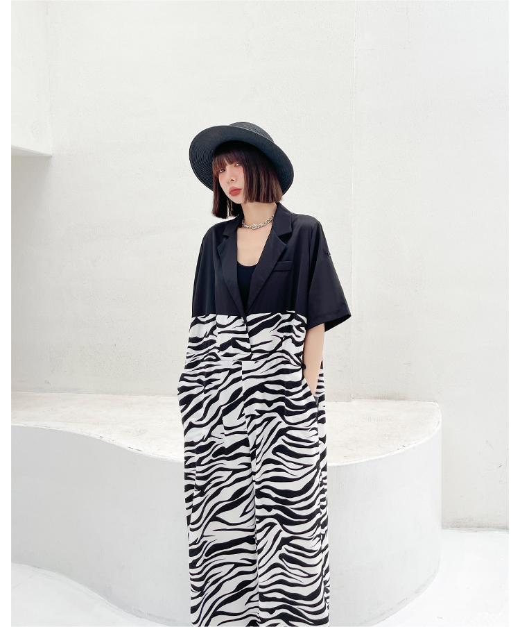 Casual Zebra Print Summer Jumpsuits-STYLEGOING