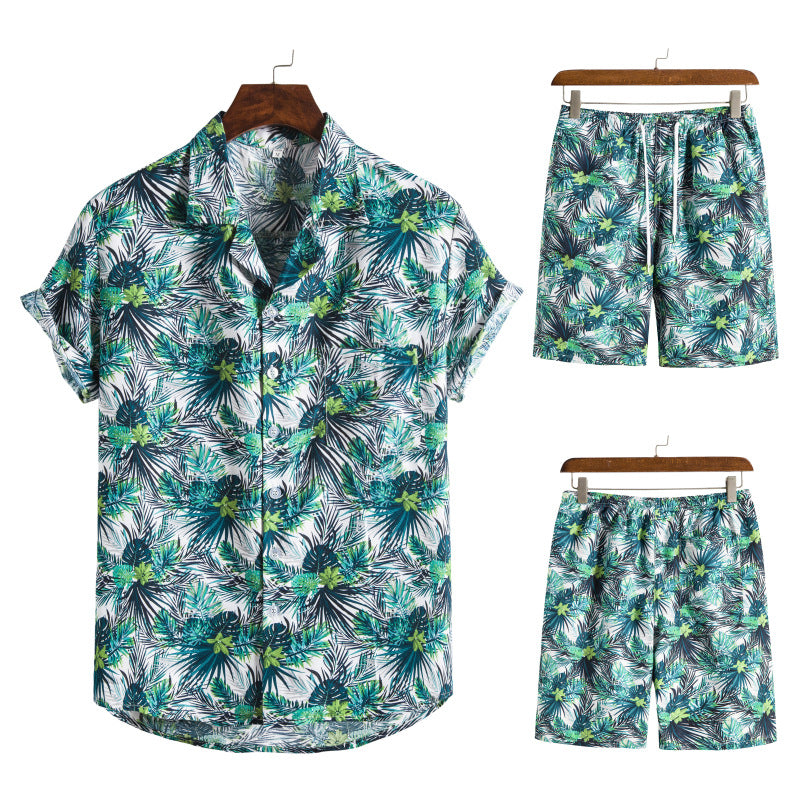 Summer Hawaii Floral Men‘s Beach Sets