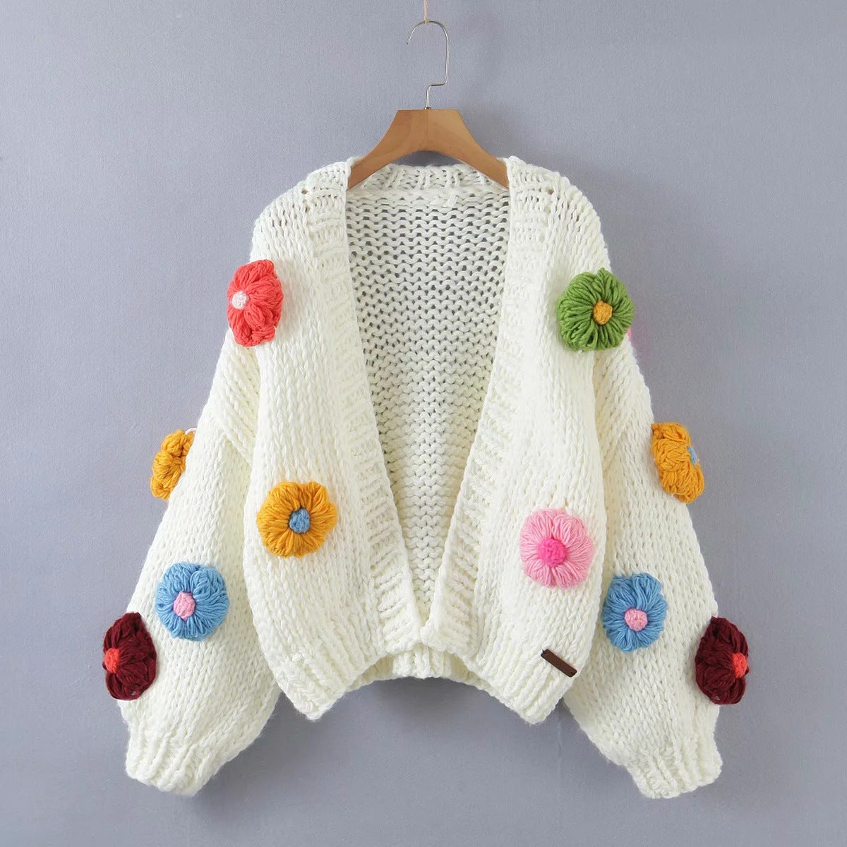 Lovely Handmade 3D Design High Waist Short Sweaters