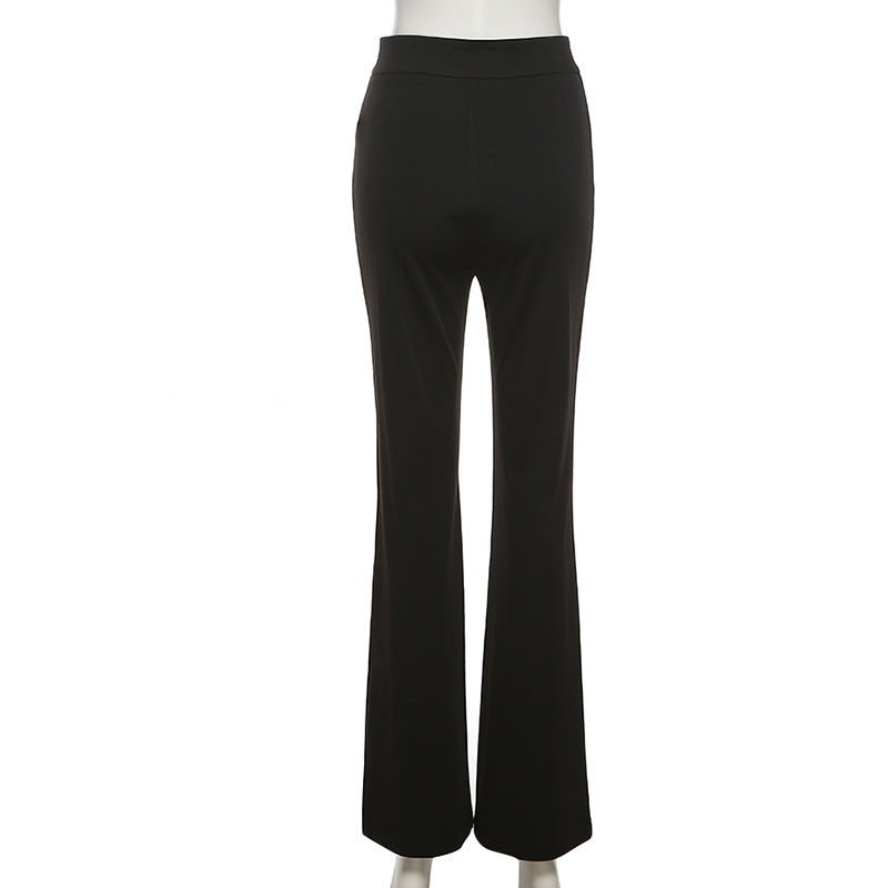 Fashion Gauze High Waist Casual Trumpet Pants