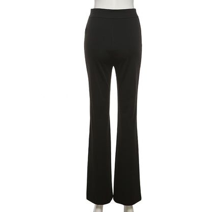 Fashion Gauze High Waist Casual Trumpet Pants