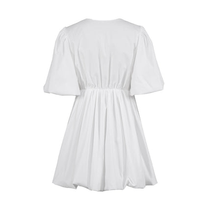 Summer Puff Sleeves Women Mini Dresses