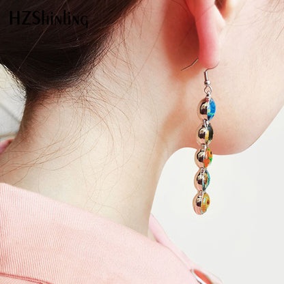 Sunflower Design Stone Drop Earrings for Women