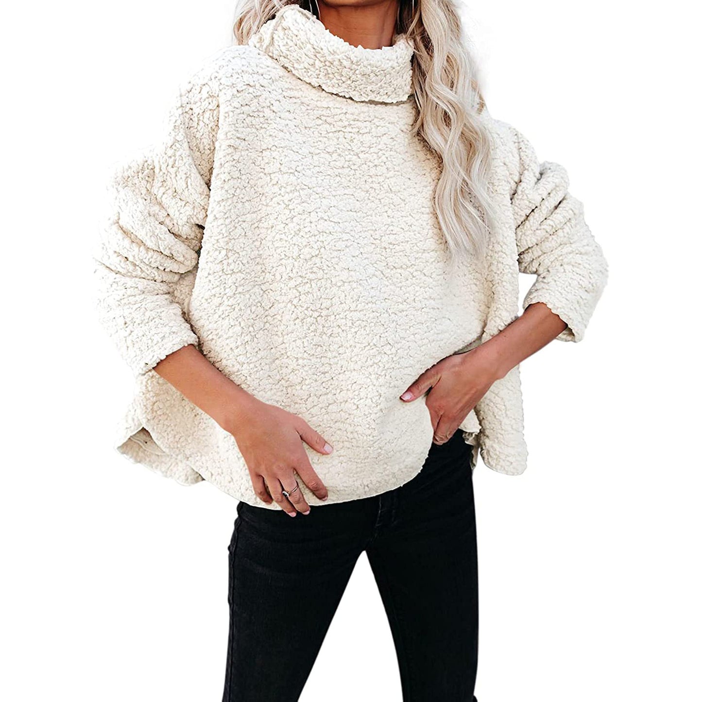 Women Warm Turtleneck Woolen Plus Sizes Winter Sweaters