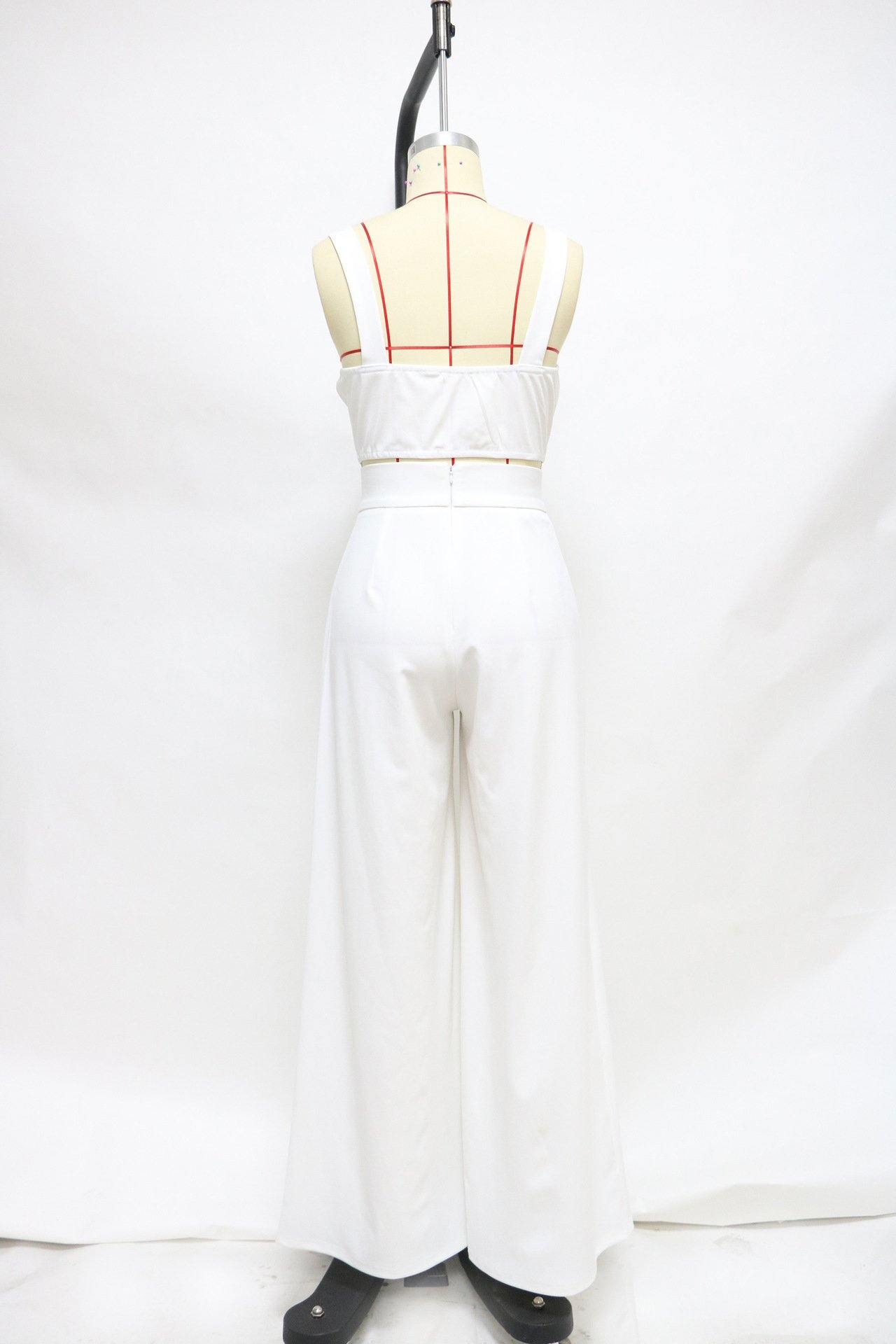 Sexy Straps Crop Top&Loose Pants Suits-STYLEGOING