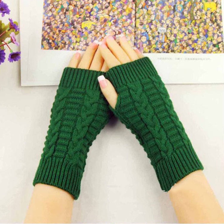 2 Pairs/Set  Winter Knitted Gloves Keep Warm for Women