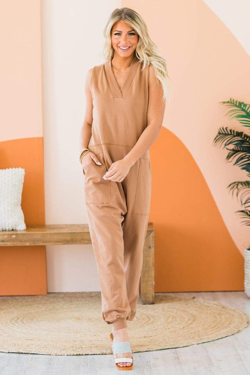 Summer Women Pocket Loose Rompers-STYLEGOING