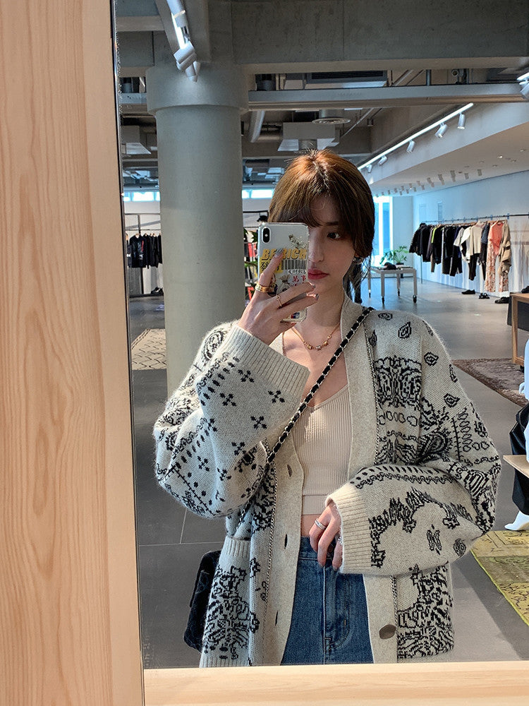 Vintage Women Knitted Cardigan Overcoats