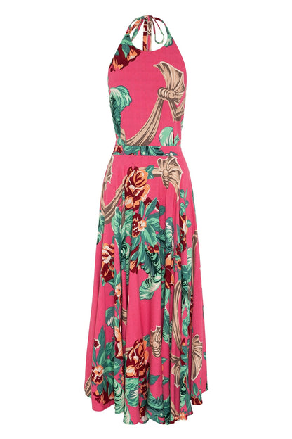Sexy Floral Print Long Boho Summer Beach Dresses