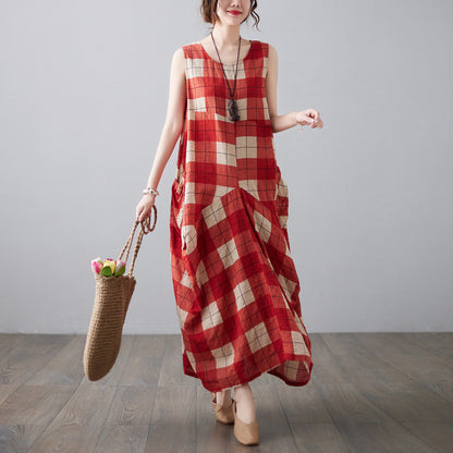 Summer Plus Sizes Linen Long Dresses for Women