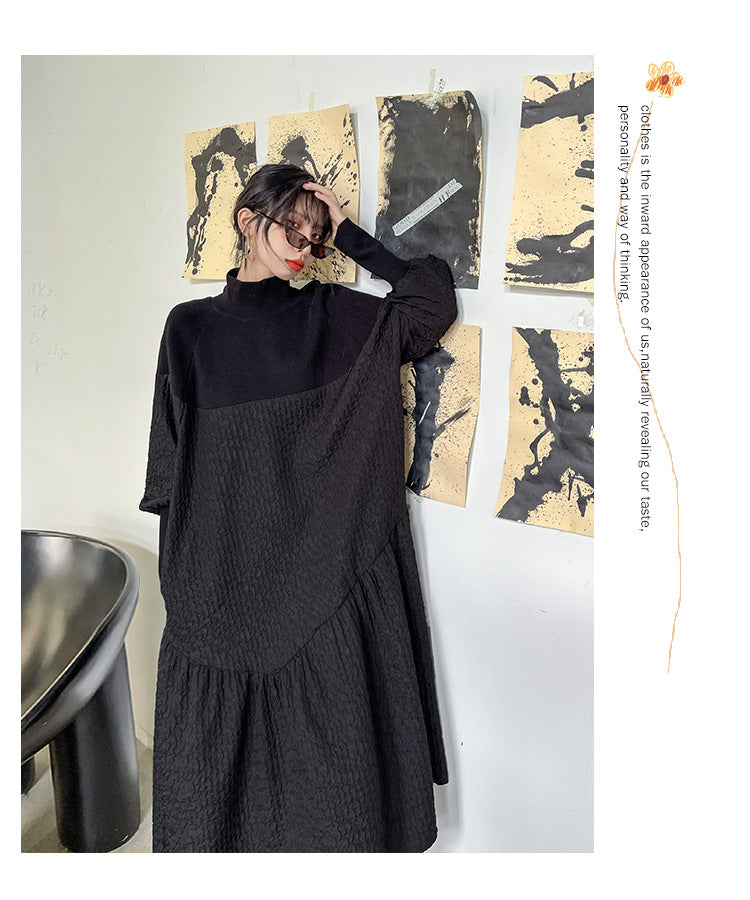 Classy Stand Collar Cozy Long A Line Dresses