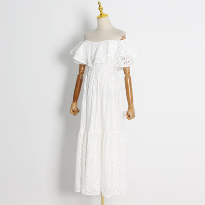 Sexy Off The Shoulder Ruffled Long Dresses