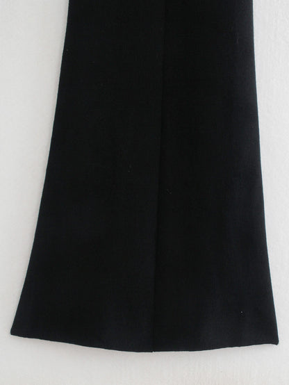 Sexy Black Backless Knitting Crossed Chains Women Dresses