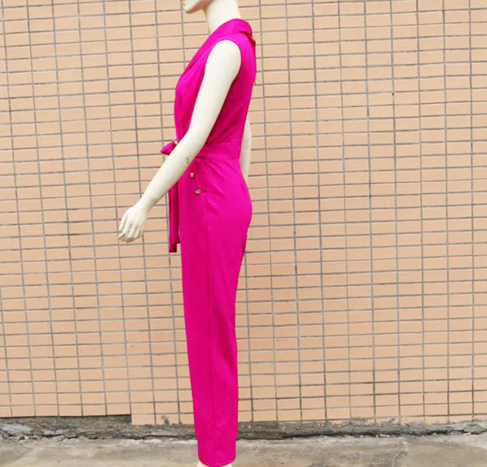 Sexy Sleeveless Office Lady Jumpsuits