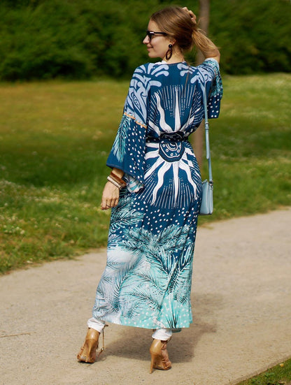 Summer Leopard Beachwear Cover Up Dresses