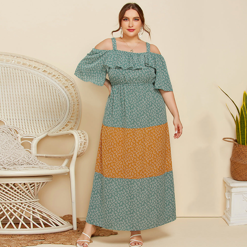 Summer Ruffled Design Plus Sizes Women Dresses