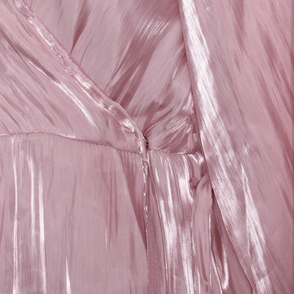 Luxury Elegant Feather Design Pink Long Dresses