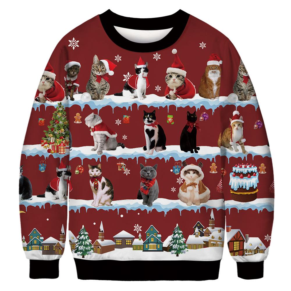 Christmas Cat His-and-hers Hoodies Sweaters