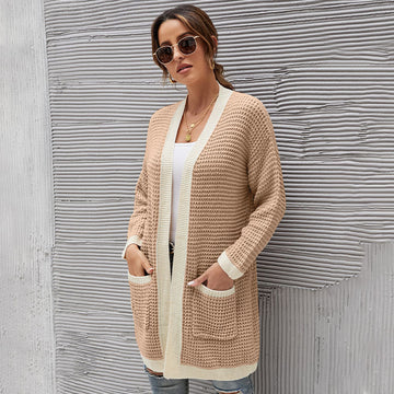 Casual Knitting Long Sleeves Women Overcoat