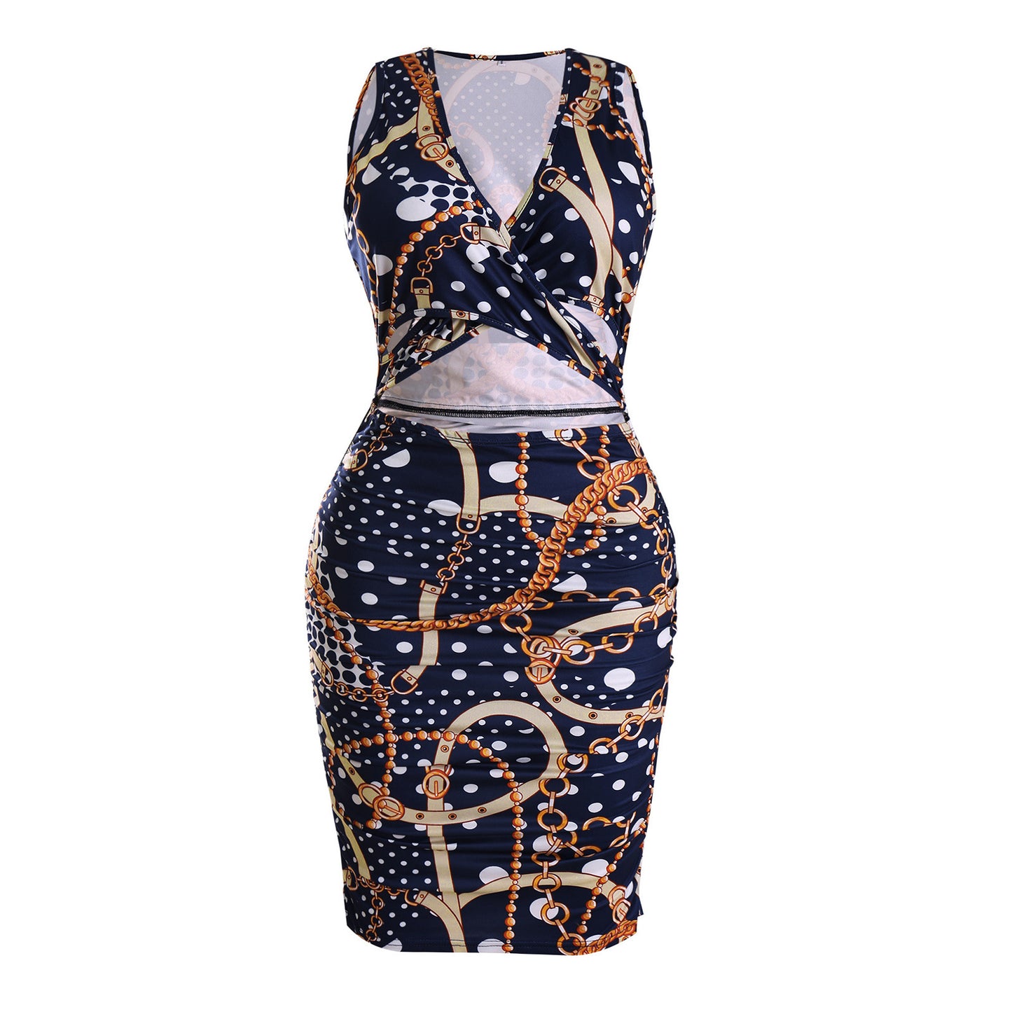 Sexy Women Two Pieces Sheath Mini Dresses
