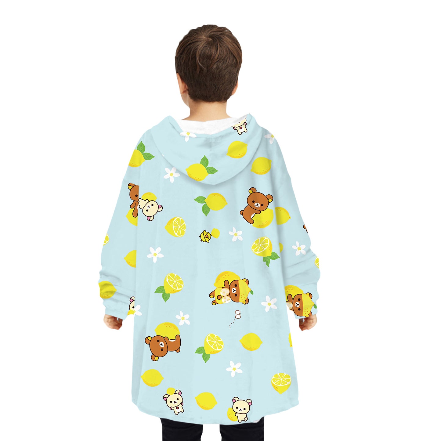 Soft Bee Print Lazy Wearable Watching TV Blanket