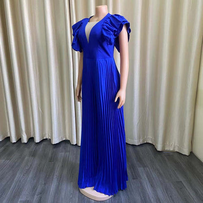 Sexy Deep V Neck Women Long Jumpsuits