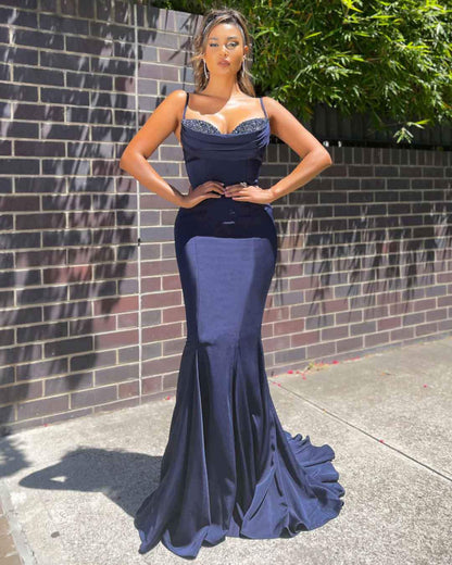 Sexy Brush Tail Evening Party Dresses-STYLEGOING