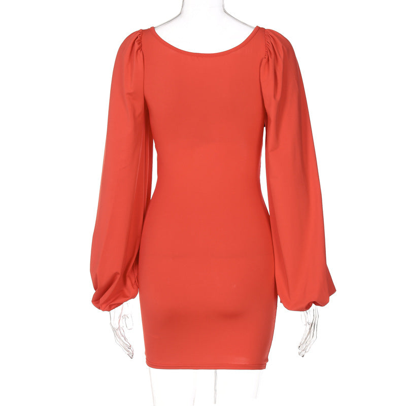Sexy Lantern Sleeves Summer Short Dresses