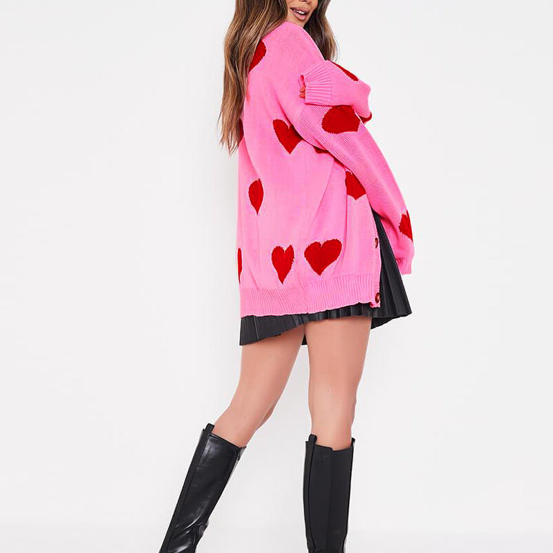 Casual Sweetheart Flower Knitting Cardigan Sweaters