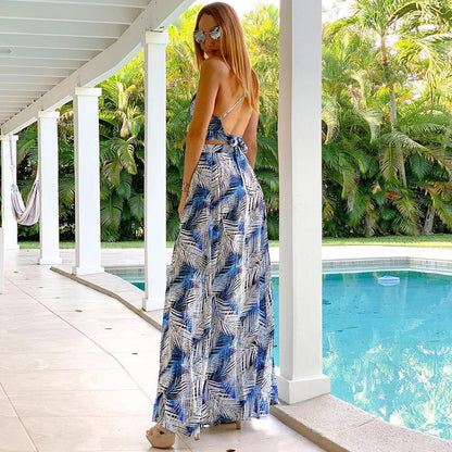 New Women Backless 2 Pcs Long Dresses-STYLEGOING