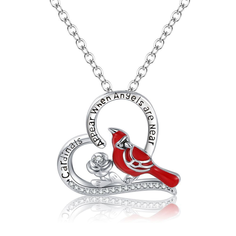 Lovely Red Birds Designed  Necklace for Women