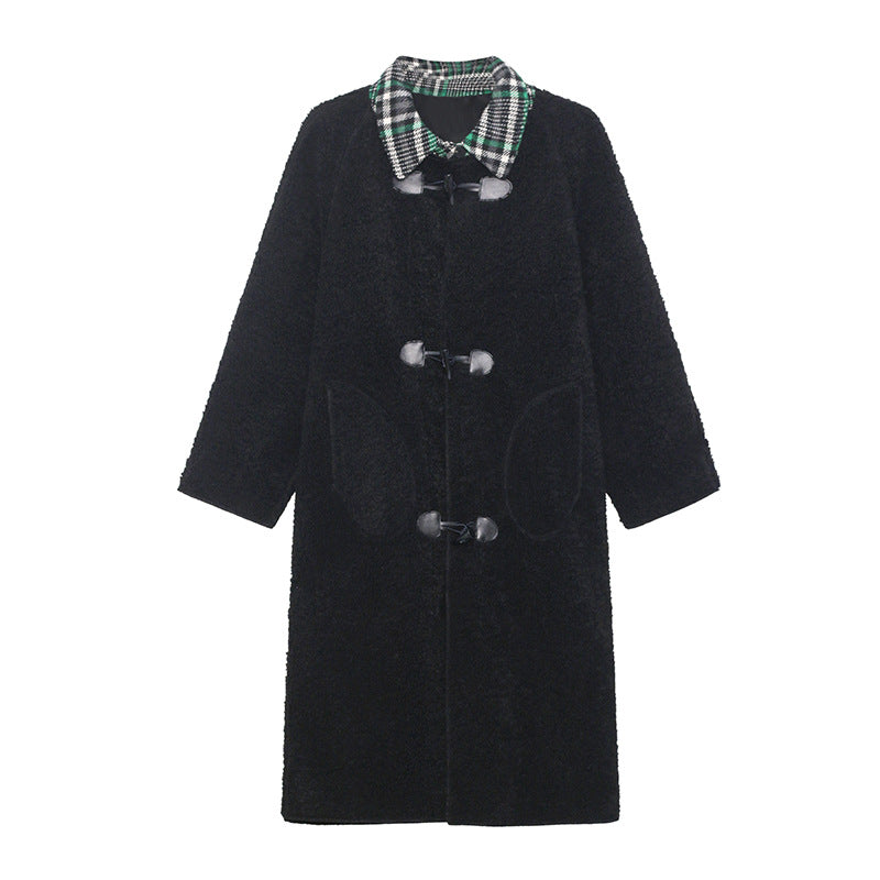 Winter Women Plus Sizes Sherpa Long Overcoat