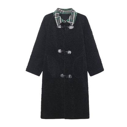 Winter Women Plus Sizes Sherpa Long Overcoat